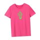 thumbnail image 5 of Camiseta para mujer, camiseta básica suave de verano para oficina, caminar, compras, senderismo, mujer Rosa Rosa, 5 of 7