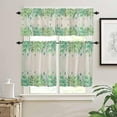 thumbnail image 2 of Kitchen Curtains Set, Light Green Botanical Kitchen Curtains and Valances Set, Rustic Eucalyptus Leaves Burlap Rod Pocket Tier Curtains 36 Inch Length for Cafe/Bedroom Windows, 2 of 6