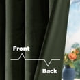thumbnail image 4 of Cortinas BGment de terciopelo verde oliva, 229 x 229 cm, con opaco, 4 of 7