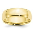 thumbnail image 4 of 10K Yellow Gold 7mm Light Weight Comfort Fit Band Ring Size 9, 4 of 7