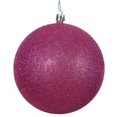 thumbnail image 1 of Vickerman N592510DG Magenta Glitter Drilled Cap Ball Ornament, 10 in., 1 of 1