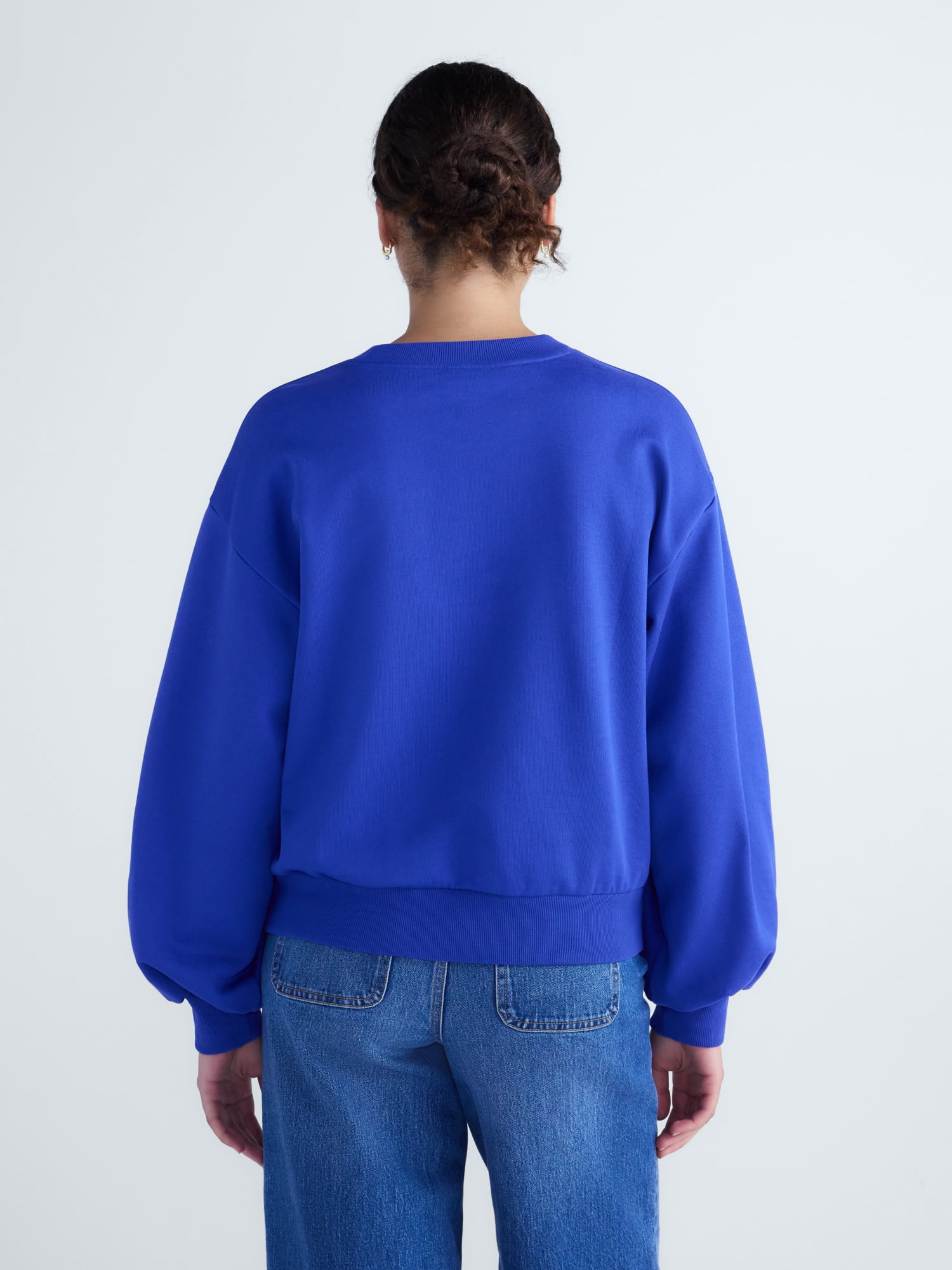 Free Assembly Women's Embroidered French Terry Sweatshirt, Sizes XXS-XL