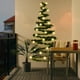 thumbnail image 1 of Guirnalda de luces LED navideñas de 280 cm, PVC verde, funciona con pilas, bolas blancas brillantes y temporizador incluido | Decoración para interiores y exteriores, repisas, porches y escaleras., 1 of 9
