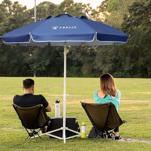 Shade Umbrella Premium Portable Free Standing Canopy 6.5ft Lightweight Adjustable Sun Protection Navy Blue for Garden Camping Sports