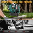 thumbnail image 5 of NEU MASTER Cordless Brad Nailer , 18GA 2-Inch Battery-Powered Nail Gun with Depth Adjustment | Includes 20V Battery, Charger, 1800pcs Nails & Storage Case , Ideal for Trim, Molding, Woodwork & DIY Up, 5 of 7