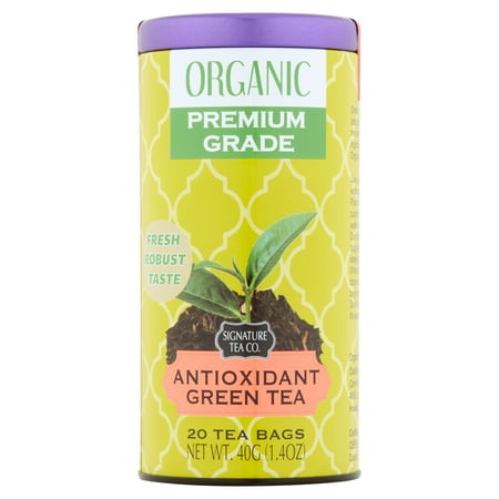 Signature Tea Co. vert bio Antioxydant thé, comte 20, 1,4 oz