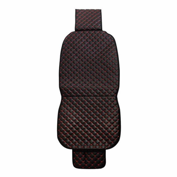 Leather Breathable Front Seat Cover Pads Black Red for Jeep Black Red 1Pc