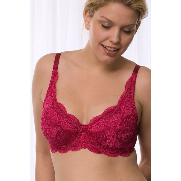 QT Intimates Lace Underwired Bra with No Padding 5554Q 