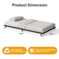 thumbnail image 3 of Memoryfield Twin Size Roll-Out Trundle Bed Frame, Metal Frame with Wheels & Slat Support, Black, 3 of 6