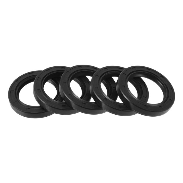 Anillo de sello rotativo de doble labio TC con resorte de acero, sello de aceite universal Unique Bargains, alta presión, goma NBR negra, 5 piezas 38x55x8mm