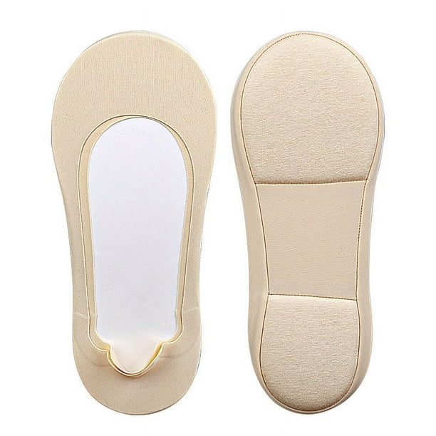 Zhuge 10 pares de calcetines invisibles para mujer, antideslizantes, de corte bajo, con forro invisible para uso informal y formal, suaves y elásticos, de complexión suave