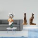 thumbnail image 2 of Escultura de espacial, estatua decorativa, adorno para pastel, figura decorativa para chimenea, centro de mesa y estatuas de gatos, sujetal, 2 of 8