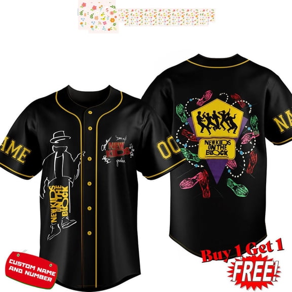 New Kids On The Block Step By Step Personalized Baseball Jersey