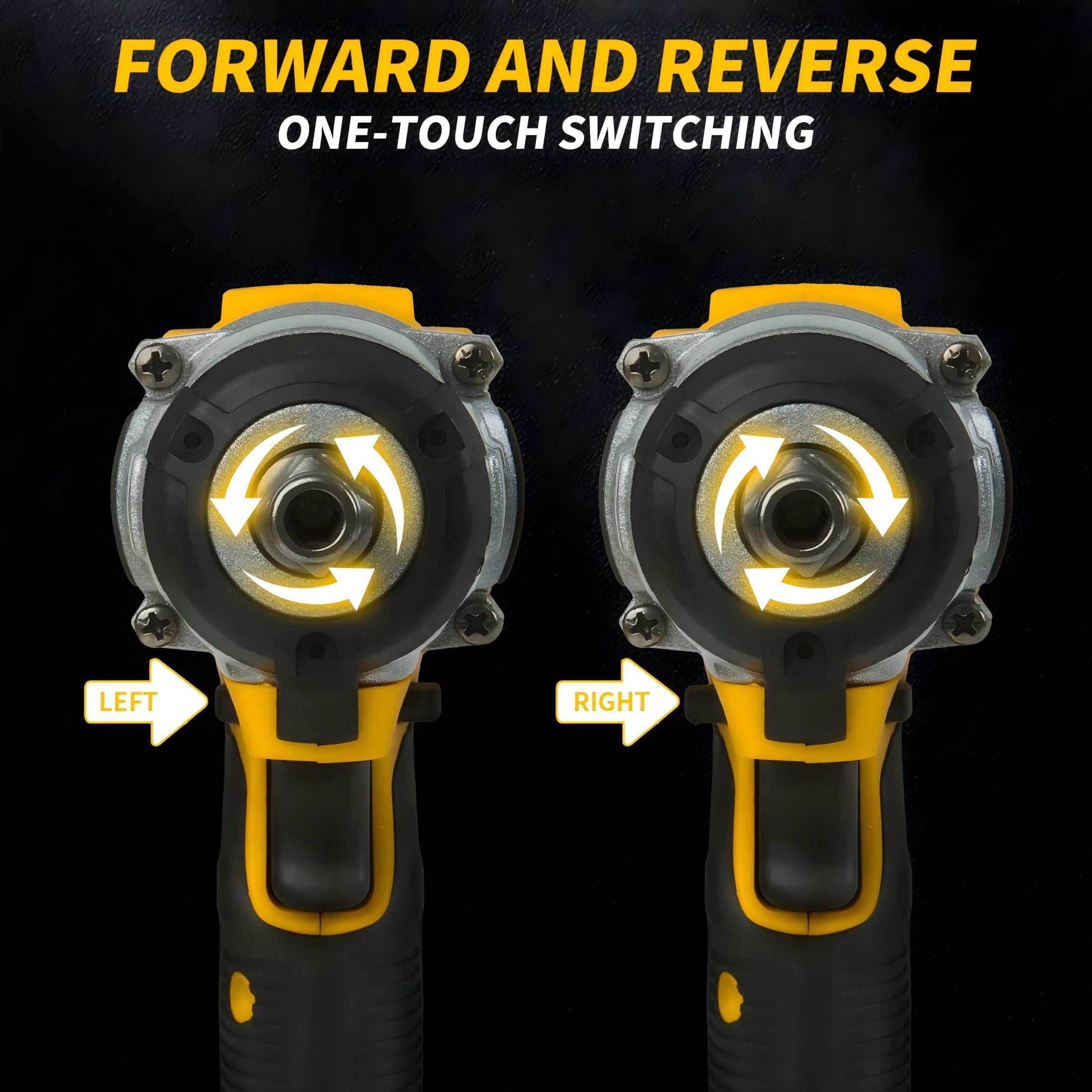 ELECMAPS Power Impact Wrench 1/2" 430N.m for Vehicle Maintenance & Home Repair, Compatible with Dewalt 20V Battery (Battery Not Included)