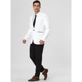 thumbnail image 4 of Chaqueta de vestir para hombre, ajustada, ligera, con un botón, traje de negocios, abrigo deportivo blanco M, 4 of 6
