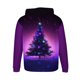 thumbnail image 4 of Sudadera con capucha para hombre, estilo casual, con cuello redondo, estampado de árbol de Navidad, manga larga, blusa de poliéster, 4 of 5