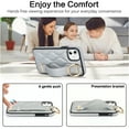 thumbnail image 5 of Allytechgroup 2024 New Trendy Back Case Cover for Apple iPhone 11, Premium PU Leather Luxury Design with Ring Holder Stand Bracket Bumper Shockproof Phone Case for Girls Women, Silver, 5 of 8