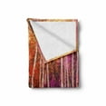 thumbnail image 2 of Flower Soft Flannel Fleece Throw Blanket, Autumn Trees Along Lake Fall in Jungle Natural Paradise Best Places in Earth, Cozy Plush for Indoor and Outdoor Use, 50" x 60", Grink Purple, by Ambesonne, 2 of 6