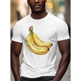 thumbnail image 3 of Banana Men's T Shirts T-Shirt for Men Crew Neck Tees Cotton Tops, White, XL, 3 of 7