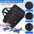 thumbnail image 5 of Carrying Case Compatible with PS5/PS5 Pro/PS4,17 Pockets Travel Storage Bag with Thick Padding Compatible with PS5 Digital Edition,Controller,Game Discs,Charger & Accessories,Black,Blue, 5 of 7