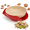 Red, variant on Double-Layer Pistachio Bowl with Shell Storage — Snack Serving Bowl for Nuts, Cherries & Olives, Top Bowl + Bottom Compartment Design, 8.3-Inch Diameter