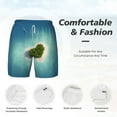 thumbnail image 4 of Kdxio Paradise Island Print Men'S Swim Trunks With Compression Liner 7 Inch Inseam Quick Dry Swim Shorts, 4 of 7