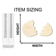 thumbnail image 2 of Unfinished Wood Broken Egg Shape - Easter Spring Craft - up to 46" DIY 18" / 1/4", 2 of 4