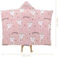 thumbnail image 2 of Cartoon Cat Pattern Wearable Blanket Hoodie Cloak Hooded Blankets Softest Warmth Throw Blanket for Girls Womens Kids, 2 of 6