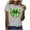 Gray(Type 87), variant on Otvok Women'S T Shirts Summer Tops Four-Leaf Clover Graphic Tee Short Sleeve Vacation Casual Patricks Blouses