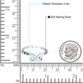 thumbnail image 4 of 6mm Spiral Toe Band Ring 925 Sterling Silver Thin Adjustable Stylish Rings For Women, 4 of 5