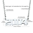 thumbnail image 3 of FindChic Birth Year Necklaces for Women Men, Stainless Steel 2004 Old English Birth Year Number Pendant Necklace Birthday Mothers Day Jewelry Gifts Mom Her Wife, Silver, 3 of 9