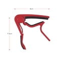 thumbnail image 2 of Aluminum Alloy Guitar Capo with Silicon Cushion - Durable Anti-Rust Design for Acoustic Guitar, Bass, Ukulele & String Instruments - Strong Stainless Steel Spring, Easy to Move & Release - Red Color, 2 of 7