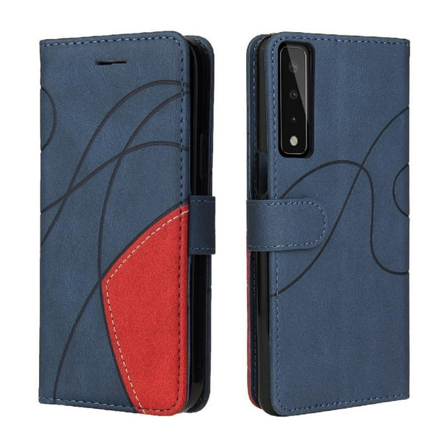 GANGXUN Flip Case for LG Stylo 7 – Leather Wallet Cover with Card Slots, Kickstand & Color Stitching Protective Folio