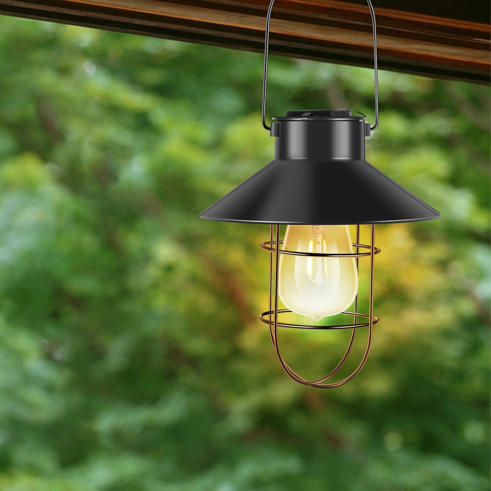 Solar Hanging Lanterns with Hook Retro Solar LED Lantern Waterproof