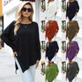 thumbnail image 2 of Vedolay Womens Fashion Ruffle Blouse Sweatshirts for Women Long Sleeve Print Tee Tops Black,L, 2 of 5