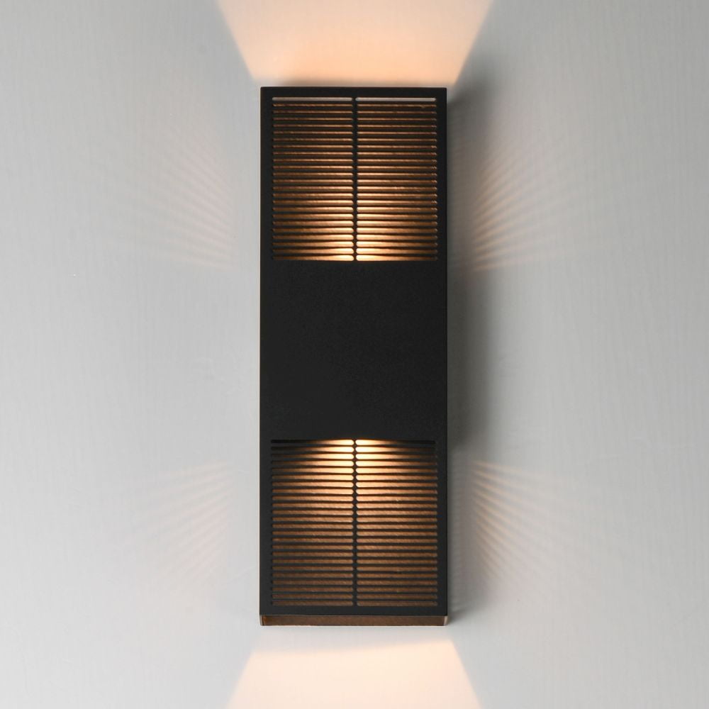 ET2 E30393-BK 18 in. LED Grate-Outdoor Wall Sconce, Black