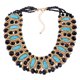 thumbnail image 4 of Collar trenzado turquesa para mujer, declaración de estilo bohemio, joyería ancha ajustable, accesorio de moda, decoración para fiestas y Ropa, zapatos y accesorios Miscelánea Azul negro Guardurnaity AP014699-04, 4 of 6