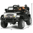 thumbnail image 3 of Gymax Electric Kids Ride On 12V Truck Car RC Remote Control Black, 3 of 6
