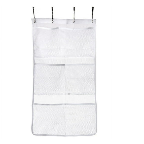 Meitianfacai 6 Pocket Bathroom Tub Shower Bath Hanging Mesh Organizer Caddy Storage Bag+ Hook
