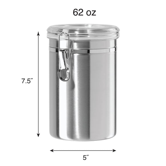 Oggi Food Storage Container, 62-ounce, Silver