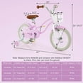 thumbnail image 3 of Costway 14" Kid's Bike with Removable Training Wheels & Basket for 3-5 Years Old Purple, 3 of 9