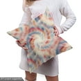 thumbnail image 5 of Ambesonne Groovy Fabric by the Yard, Psychedelic Pastel Motif Art, 3 Yards, Coral Blue and Ivory, 5 of 5