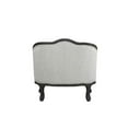 thumbnail image 2 of ACME Samael Linen Chair with Wooden Frame and Pillow in Gray and Dark Brown, 2 of 5