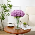 thumbnail image 4 of Artificial Peony Silk Flower with Stems 20pcs Real Look Vintage Peonies for Home Wedding Decoration (Purple), 4 of 18