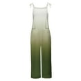 thumbnail image 4 of Tuphregyow Women Casual Sleeveless Jumpsuits Baggy Adjustable Spaghetti Strap Overalls Loose Long Pants Romper with Pockets Solid Trendy Green M, 4 of 4