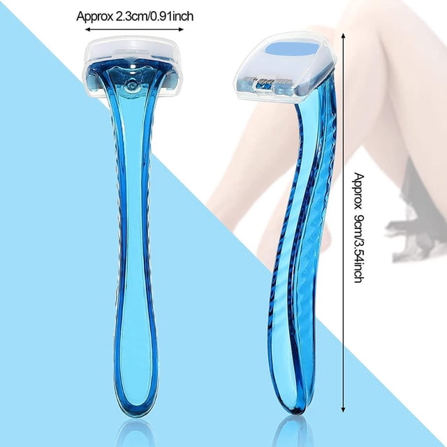 SUTENGDA 18Pcs Razors for Women with 30Pcs Compressed Facial Sponges Face Shaver for Women T Type Bikini Razor Disposable Women Small Durable Travel Accessories Multi-Color