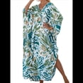 thumbnail image 3 of Vestido Caftán con Estampado Animal para Mujer, Talla Grande, para Playa, Verano 2025 Verde y Amarillo Talla Única, 3 of 10