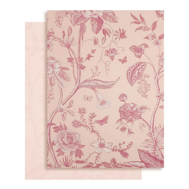 Nvzi gifts, flowers, gift box packaging paper, Chinese floral paper thickened printed floral packaging paper (pink)