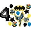 Batman In Action Party Supplies 4th Birthday Balloon Bouquet Decorations