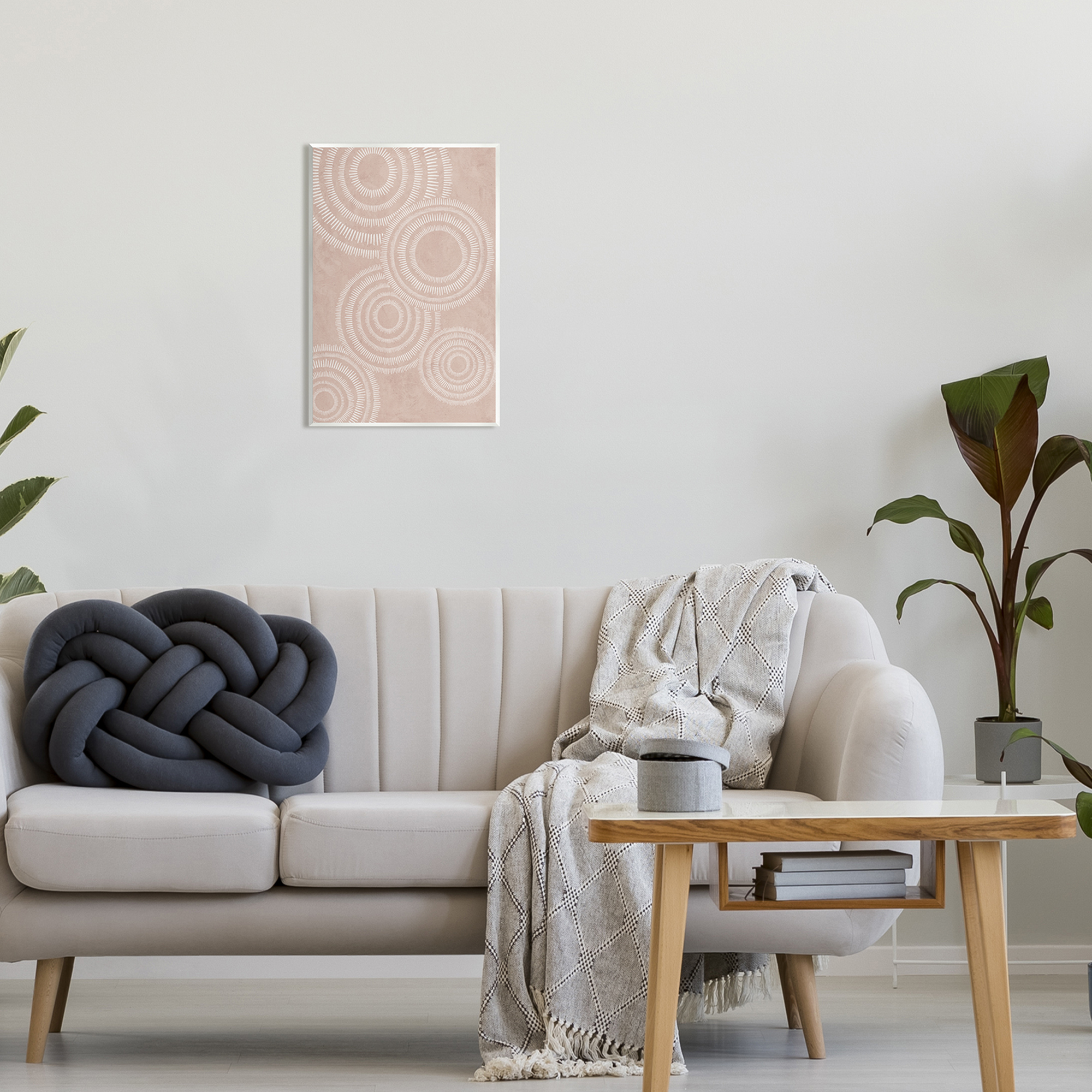 Stupell Boho Circles Beige Pattern Abstract Painting Wall Plaque Unframed Art Print Wall Art